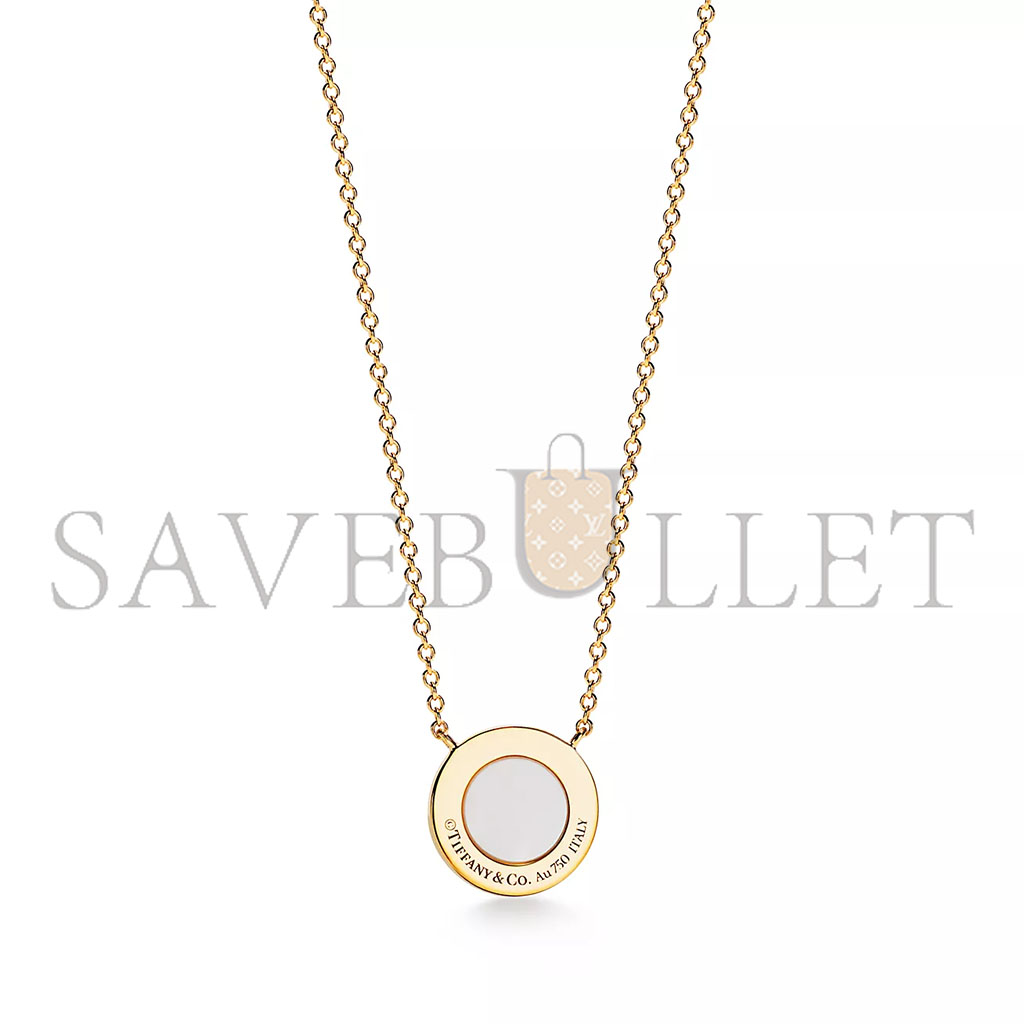 TIFFANY T DIAMOND AND MOTHER-OF-PEARL CIRCLE PENDANT 67520521